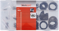 Sada pojistné kroužky vnější 300 ks (3-4-5-6-8-10…32mm), DIN 6799