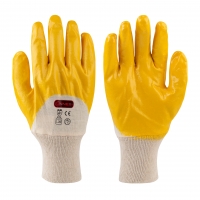 Pracovní rukavice nitrilové žluté vel. 7 EN 388