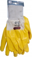Pracovní rukavice nitrilové žluté vel. 9 EN 388