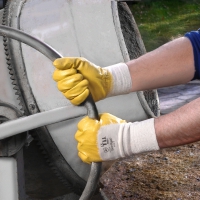 Pracovní rukavice nitrilové žluté vel. 9 EN 388