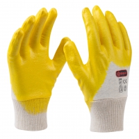 Pracovní rukavice nitrilové žluté vel. 10 EN 388