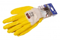 Pracovní rukavice nitrilové žluté vel. 10 EN 388