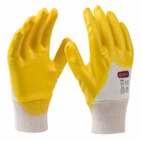 Pracovní rukavice nitrilové žluté vel. 11 EN 388