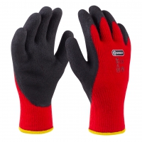 Zimní pracovní rukavice červené, vel. 10