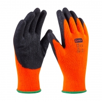 Zimní pracovní rukavice oranžové, vel. 8