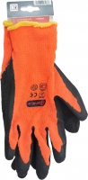 Zimní pracovní rukavice oranžové, vel. 10