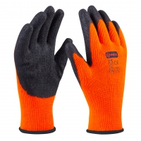 Zimní pracovní rukavice oranžové, vel. 11
