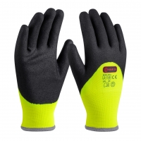 Zimní pracovní rukavice extrem, PES+akryl, voděodolné, dvojitá vložka, vel. 9