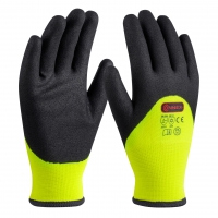 Zimní pracovní rukavice extrem, PES+akryl, voděodolné, dvojitá vložka, vel. 11
