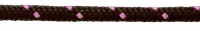 PP pletené lano 16pramenné, 6mm, černo/růžová