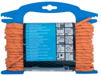 PP pletené lano 16pramenné, 4mmx20m, reflexní oranžová, navíječ