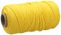 PP pletená šňůra 8pramenná, 1,7mmx100m, žlutá