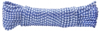 PE pletené lano 8pramenné, 4mmx20m, bílá/modrá