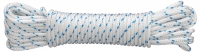 PES pletené lano 16pramenné, 4mmx20m, bílá/modrá