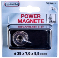 Magnet Neodym kulatý 25x7x5,5 max.nosnost16 kg