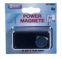 Powermagnet neodym disk samolepicí, 20 mm, max.nosnost 2 kg