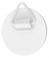Dekorativní nástěnný držák, bílý plast, 40 mm