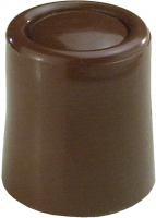 Dveřní zarážka, hnědý plast, 30x25 mm