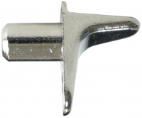Policová zarážka malá, poniklovaná s čepem, 5 mm