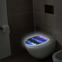 WC sedátko Geneva light, LED podsvícení, detek. pohybu, FSC dřevo a akryl