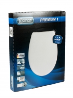 WC sedátko PREMIUM 1, bílé, duroplast, pozvolné zavírání