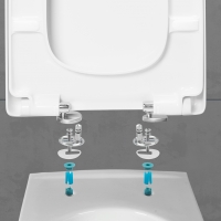 WC sedátko PREMIUM 7, bílé, duroplast, pozvolné zavírání