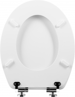 WC sedátko Prime, bílá a ocel, FSC, pozvolné zavírání, vysoká kvalita 