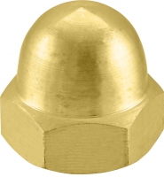 Matice s kloboukem mosaz M10 DIN1587