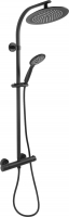 NOIR STYLE sprchový systém s termostatem, hlavová sprch. 99,7cm s kloubem, pr. Hl. spr. 23,8cm, 150cm hadice, černá