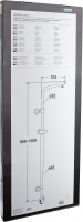 SQUARE VARIO sprchový set k baterii, vývod pro hlavovou sprchu, bez př., nastavitelná výška 80-130cm, chrom 