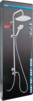 SQARE NEO Sprchový systém k baterii, délka 97 cm, hlavová sprcha - 22,5x22,5 cm, spr. hadice 150 cm, přip. hadice 50 cm, chrom