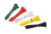 Kabelové pásky, 200 ks, 100 mm, barevné