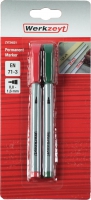 Permanentní popisovač, červený, zelený, 0,8mm až 1,6mm